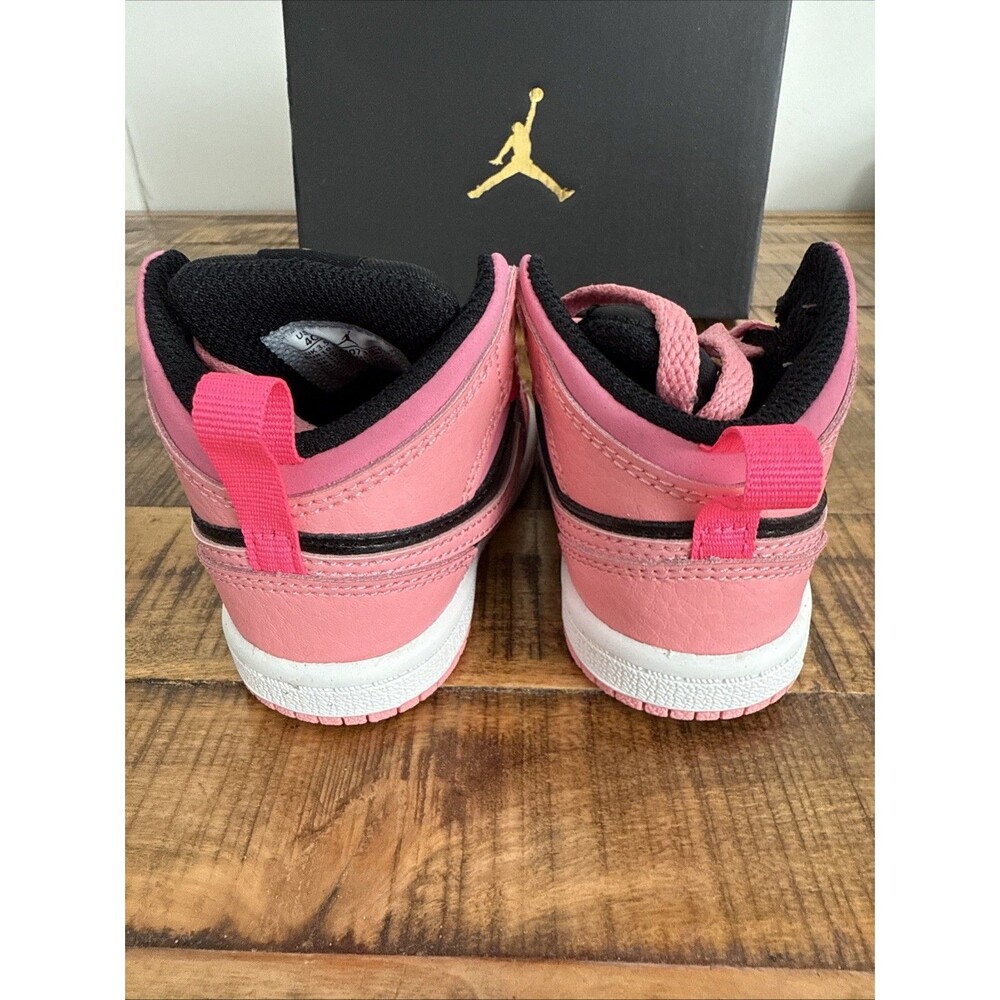 Nike Air Jordan 1 Mid TD 4C Coral Chalk Pink Pinksicle 640735-662 - Picture 5 of 8